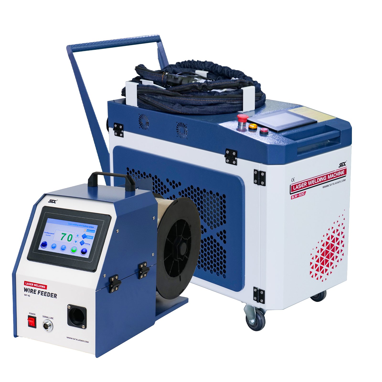 US Stock 2 in 1 1500W Mobile Laser Welding Machine with Weld Seam Cleaning Function Handheld Metal Laser Welder - Image 4