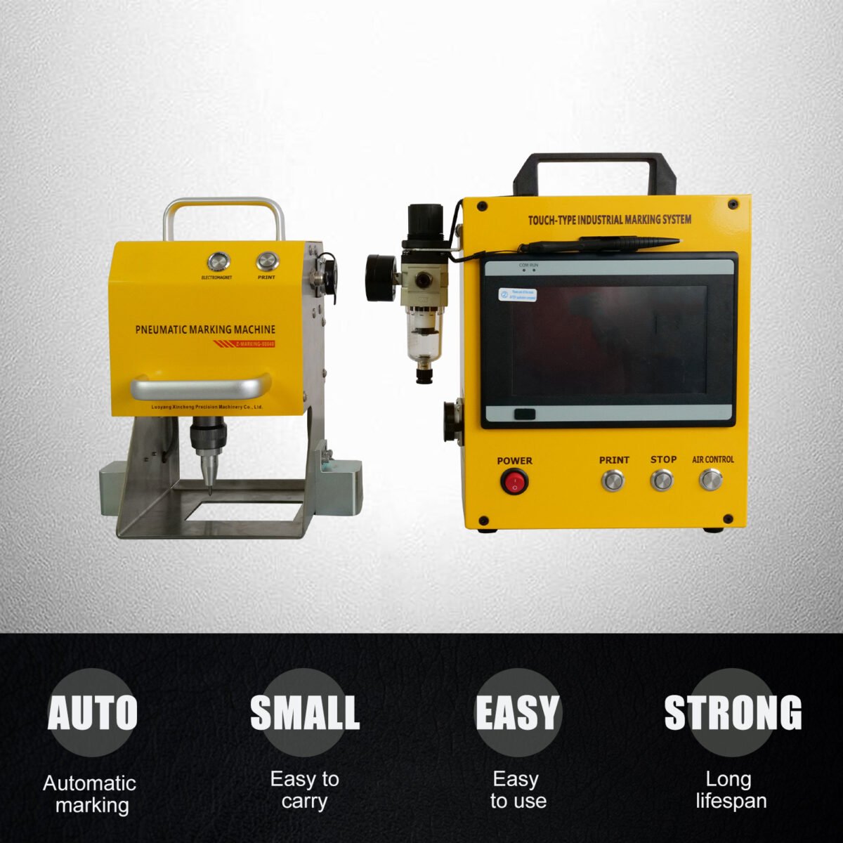 US Stock Portable Pneumatic Dot Peen Marking Machine Metal Engraving ...