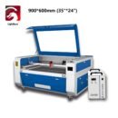 Lightburn 130W RECI CO2 Laser Cutter Laser Engraver with 900×600mm Workbench and S&A Water Chiller