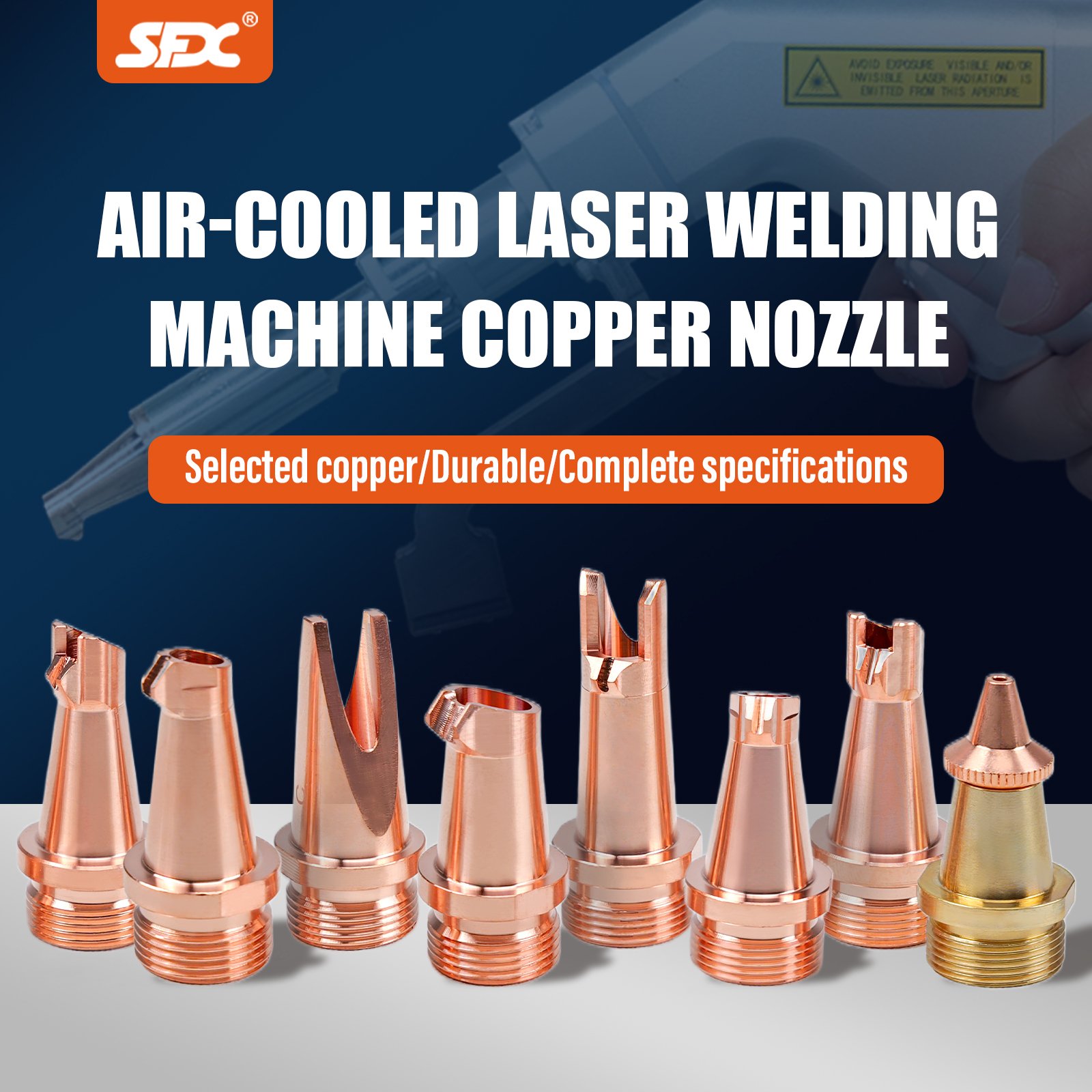 SFX Air Cooled Handheld Laser Welding Machine Copper Nozzle