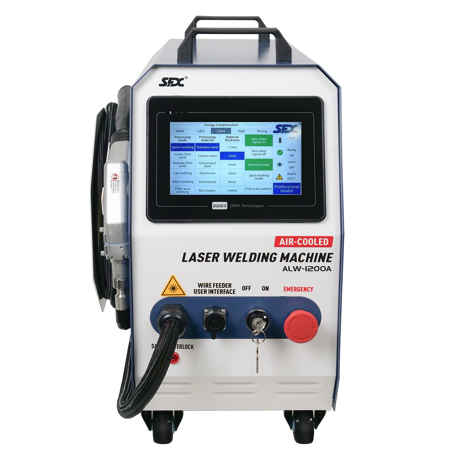 SFX ALW-1200A Air-cooled Laser Welding Machine with Auto Wire Feeder for Metal Stainless Steel Aluminum Copper Welding - Image 13