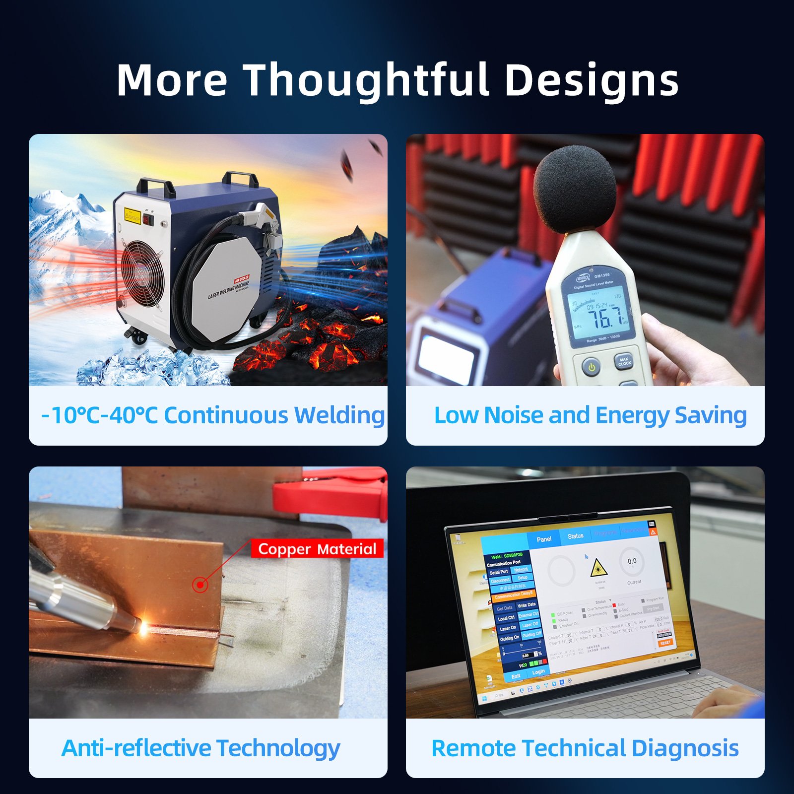 SFX ALW-1200A Air-cooled Laser Welding Machine with Auto Wire Feeder for Metal Stainless Steel Aluminum Copper Welding - Image 7