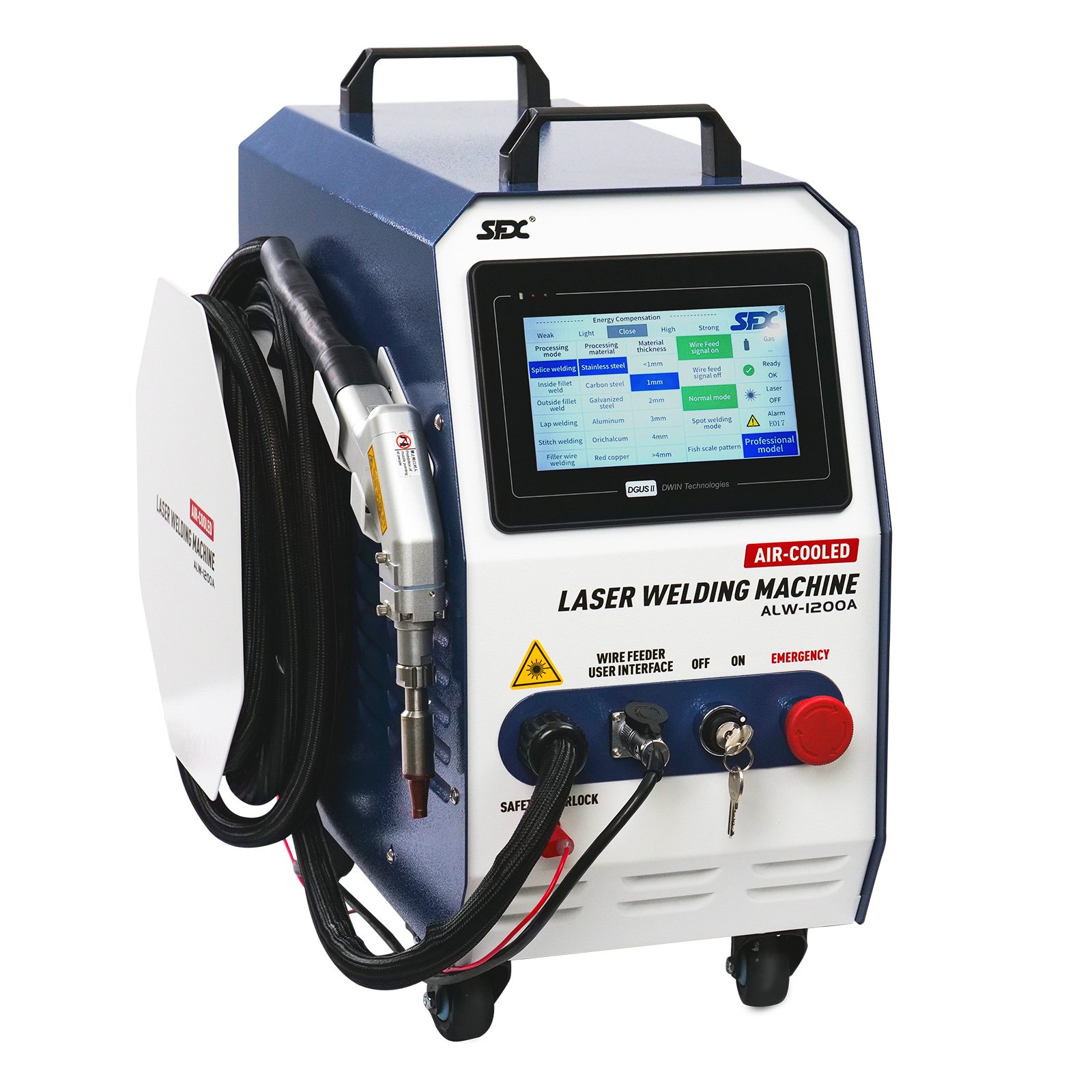 SFX ALW-1200A Air-cooled Laser Welding Machine with Auto Wire Feeder for Metal Stainless Steel Aluminum Copper Welding - Image 11