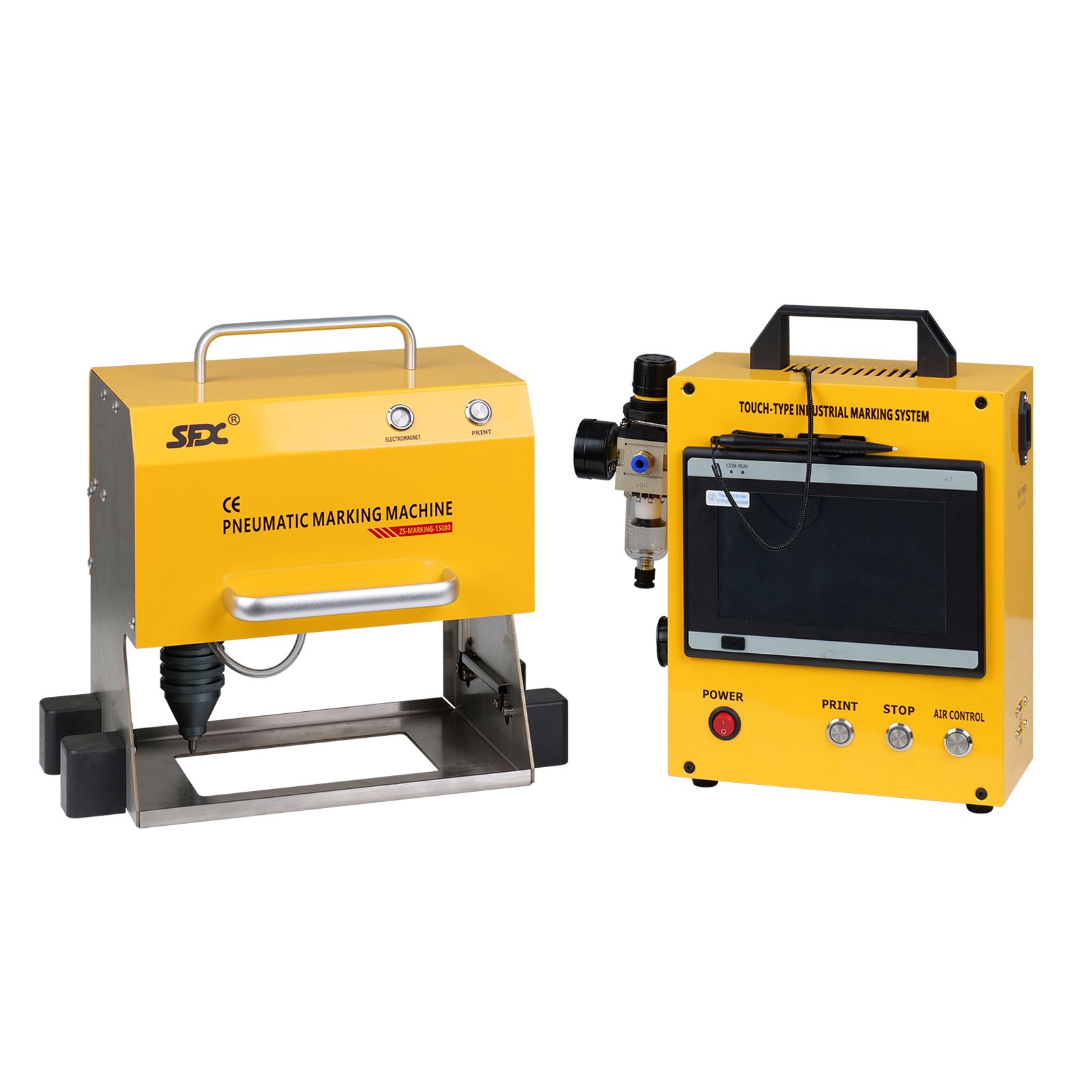 SFX 150*80mm Pneumatic Marking Machine Dot Peen Marking Machine VIN Code Frame Nameplate Engraving Machine