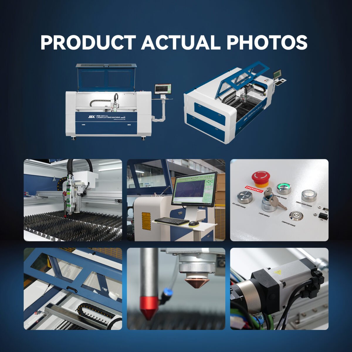 SFX 1300*900mm Fiber & CO2 Integrated Laser Cutting Machine for Metal ...