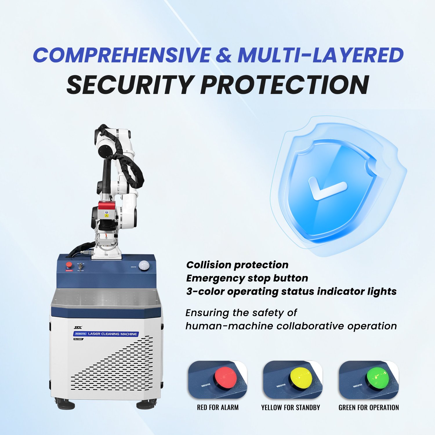 SFX 500W Robotic Laser Cleaning Machine Precision 6-Axis Automated Rust Paint Oxide Layer Laser Cleaning Solution - Image 4