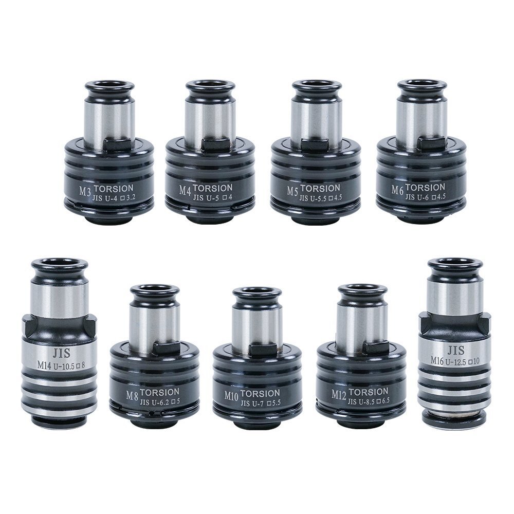 JIS GT12 Tapping Collets Chucks Set 9PCS for SFX-M16R Electric Tapping Machine Quick Change M3 M4 M5 M6 M8 M10 M12 M14 M16 - Image 5