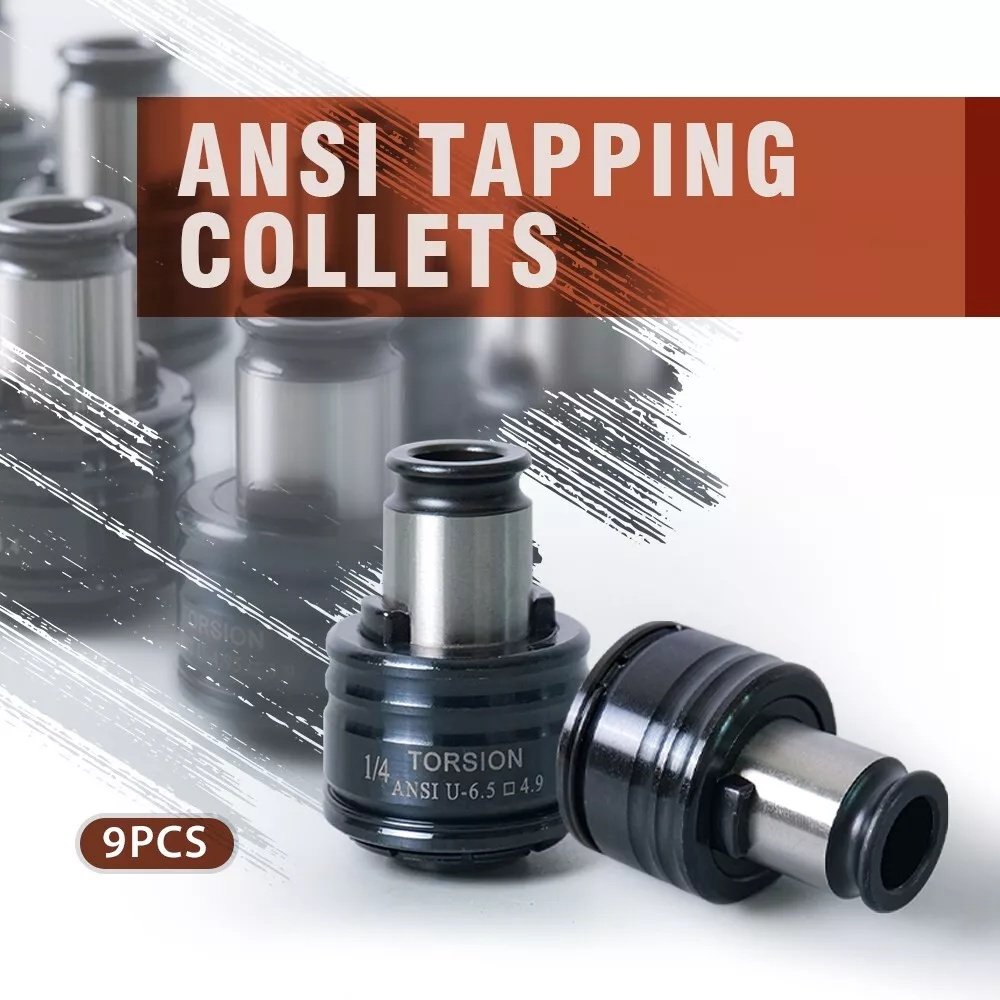 SFX 9PCS GT12 ANSI Tap Collets Chucks Holders for SFX M16R Tapping Machine - Image 3