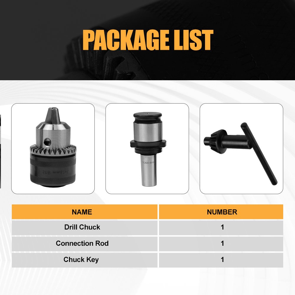 US Stock SFX GT12 TC820 Drill Chuck Adapter and Connecting Rod Drill Chuck Converter with Key Apply for M16R-M36R Electric Tapping Machine - Image 5